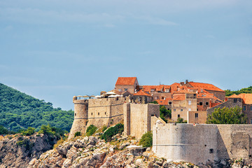 Fototapeta na wymiar Dubrovnik Fortress and Old town