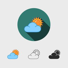 sun and cloud icon