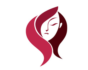 Natural Organic Beauty Female Face Logo - Beautiful Female Silhouette