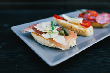 tasty food, luxury food, expensive restaurant, plate on the table