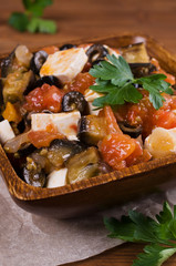 Vegetable salad with cheese