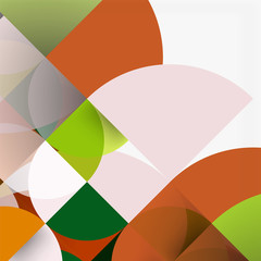 Cut paper circles, mosaic mix geometric pattern design