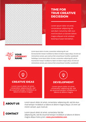 A4 Creative and professional Flyer Template in red style 7