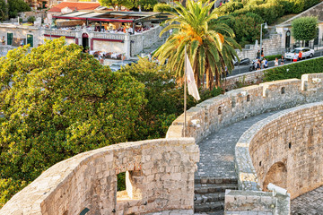Old City Wall at Pile gate in Old town Dubrovnik