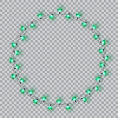 Garlands. Valentines day decorations lights effects