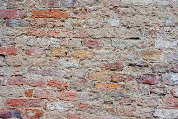 Old brick wall texture of Siena