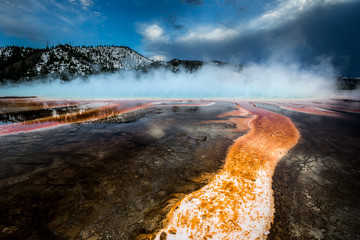 Farbige Grand Prismatic Spring im  Yellowstone Nationalpark, Wyoming