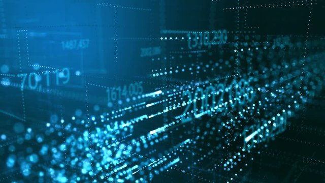 Digital data transmitted at high speed 4K UHD loop animation