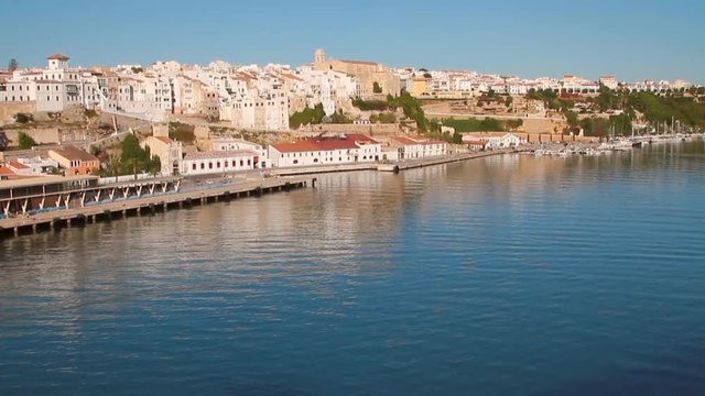 Gulf and city. Mahon, Minorca, Spain