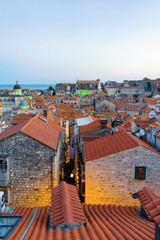 Fototapeta na wymiar Old town in Dubrovnik with red roof tile Croatia