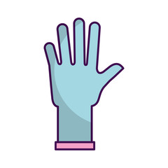 rubber gloves isolated icon