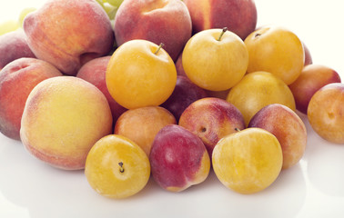  summer fruits - plums and peaches