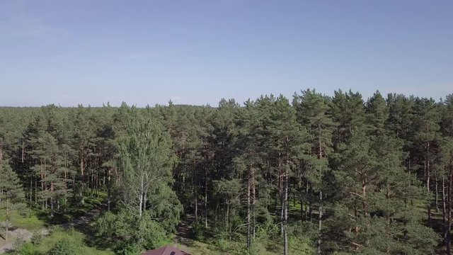 Engure Latvia Aerial view of countryside drone top view 4K UHD video