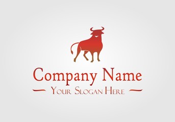 Bull Logo Design Vector