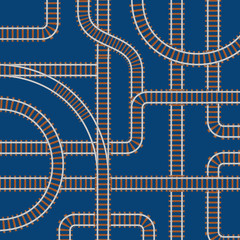 Naklejka premium Railroad Background Pattern. Vector