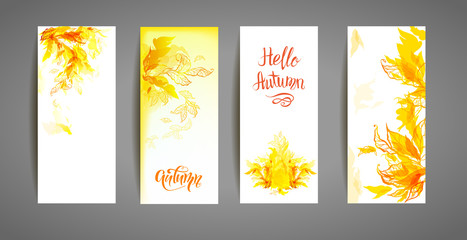 Yellow leaves set