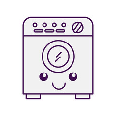 wash machine kawaii character