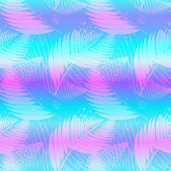 Tropical gradient seamless pattern © SweetRenie