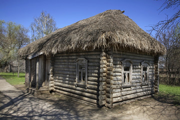 Fototapeta na wymiar House of Sergei Yesenin in Konstantinovo village. Ryazan oblast. Russia