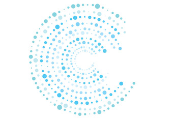 modern vector blue circles background