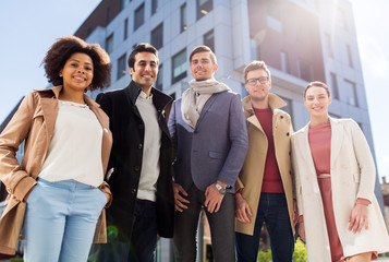 Fototapeta premium international group of people on city street