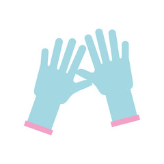 rubber gloves isolated icon