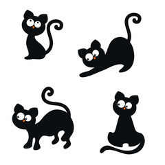 Set of cute cats