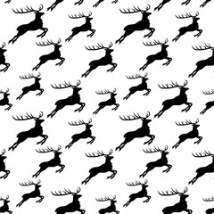 Seamless background with reindeer.
