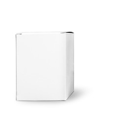Blank box isolated on white background with clipping path.