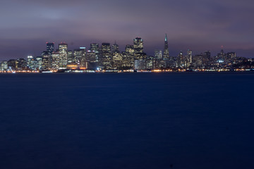 Obraz premium San Francisco night skyline