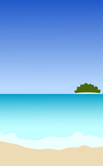 Obraz na płótnie Canvas Seascape with island