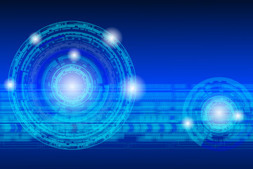 Blue Hi Technology Communication Modern Design With Blur Moving Forward  Concept Illustration Background