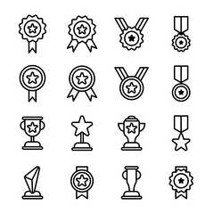 Award Icon Outline Style