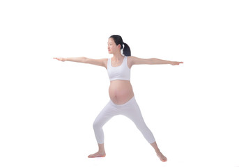 Fototapeta na wymiar Pregnant women in fitness