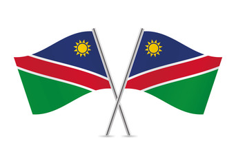 Nambia flags.Vector illustration.