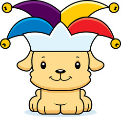 Cartoon Smiling Jester Puppy