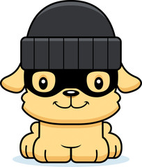 Cartoon Smiling Thief Puppy