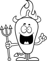 Cartoon Chili Pepper Devil Idea