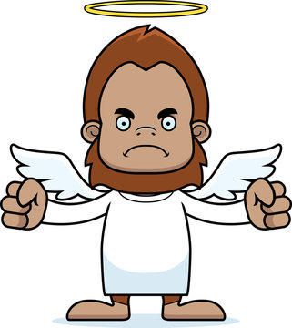 Cartoon Angry Angel Sasquatch