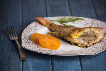 Red fried sea bass