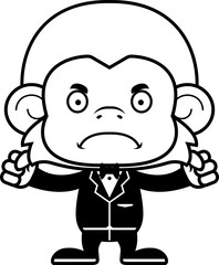 Cartoon Angry Groom Monkey