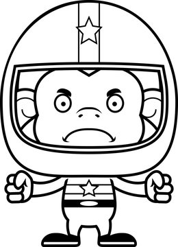 recommend clip art: Cartoon Angry Race Car Driver Monkey