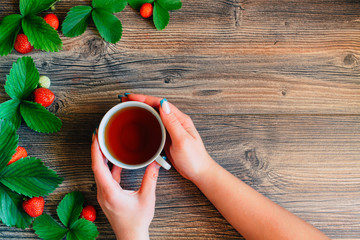 Fresh strawberries on the table. Background.