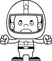 Cartoon Angry Race Car Driver Orangutan