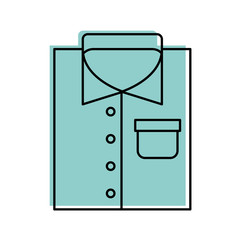 Laundry garments isolated icon