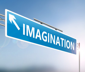 Imagination sign concept.