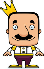 Cartoon Smiling Prince Man