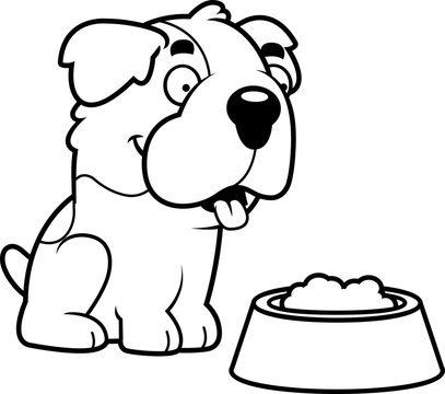 Cartoon Saint Bernard Food