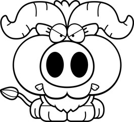 Cartoon Little Ox Angry