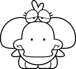 Cartoon Sad Duckling